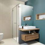 Kabina prysznicowa z lustrem